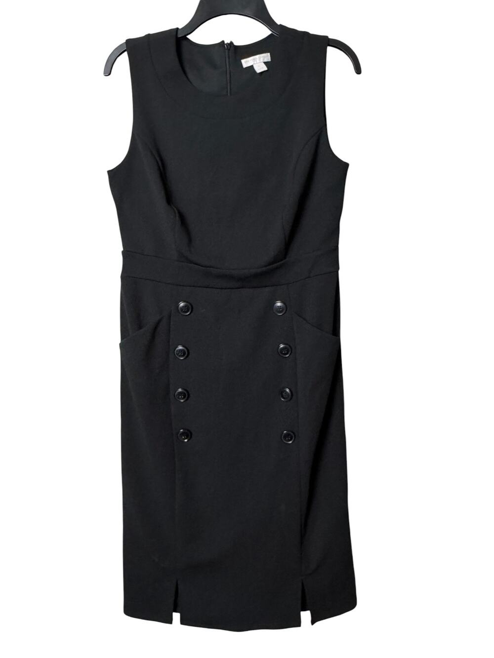 New York and Company Sleeveless Button Front Detail Style Dress Sz M